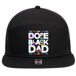 Dope Black Dad 7 Panel Mesh Trucker Snapback Hat