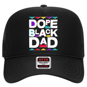 Dope Black Dad High Crown Mesh Back Trucker Hat