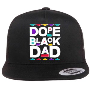 Dope Black Dad Flat Bill Trucker Hat