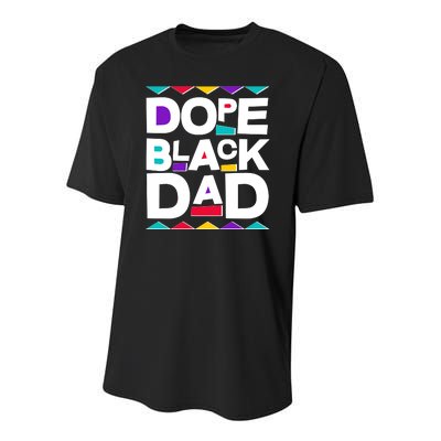 Dope Black Dad Youth Performance Sprint T-Shirt