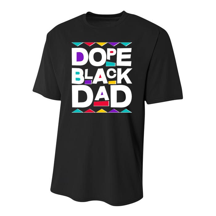 Dope Black Dad Youth Performance Sprint T-Shirt