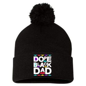 Dope Black Dad Pom Pom 12in Knit Beanie