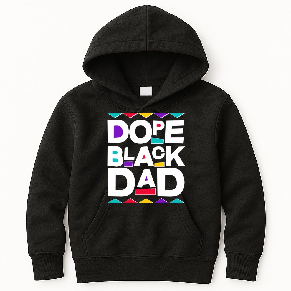 Dope Black Dad Kids Hoodie