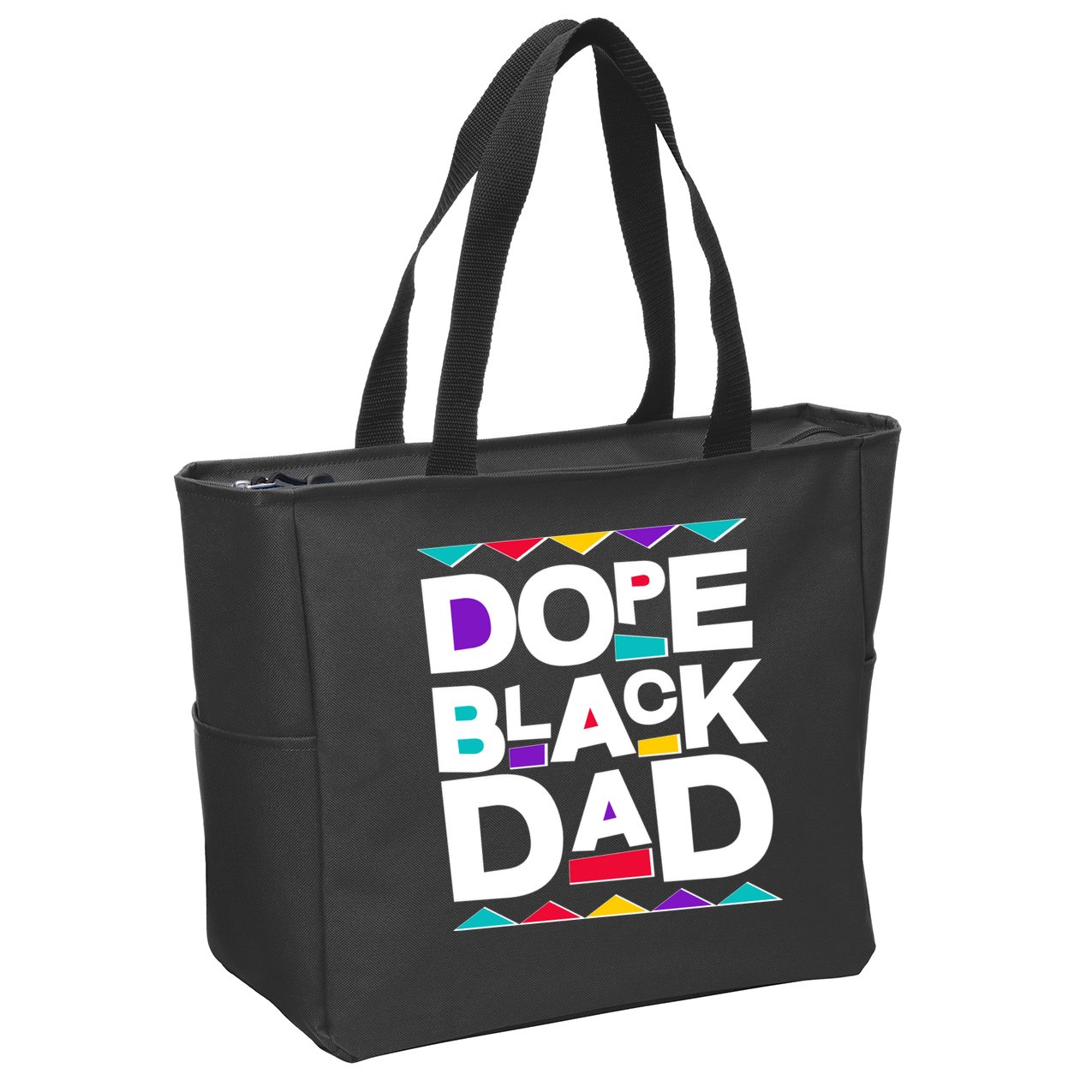 Dope Black Dad Zip Tote Bag