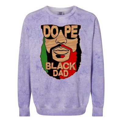 DOPE Black Dad Father's Day Colorblast Crewneck Sweatshirt