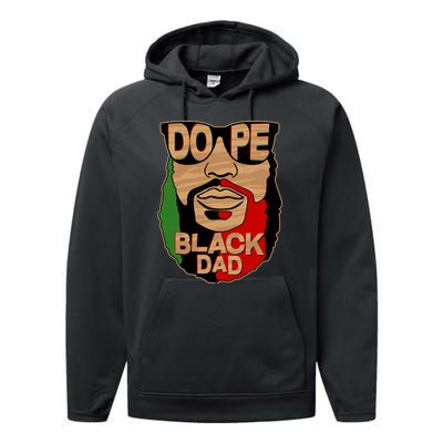 DOPE Black Dad Father's Day Performance Fleece Hoodie