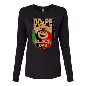 DOPE Black Dad Father's Day Womens Cotton Relaxed Long Sleeve T-Shirt