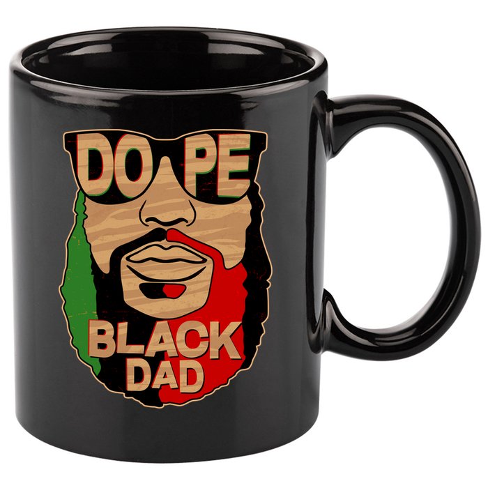 DOPE Black Dad Father's Day 11oz C Handle Ceramic Mug