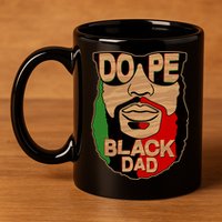 DOPE Black Dad Father's Day 11oz C Handle Ceramic Mug