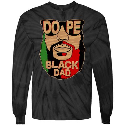 DOPE Black Dad Father's Day Tie-Dye Long Sleeve Shirt