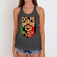 DOPE Black Dad Father's Day Women's Knotted Racerback Tank