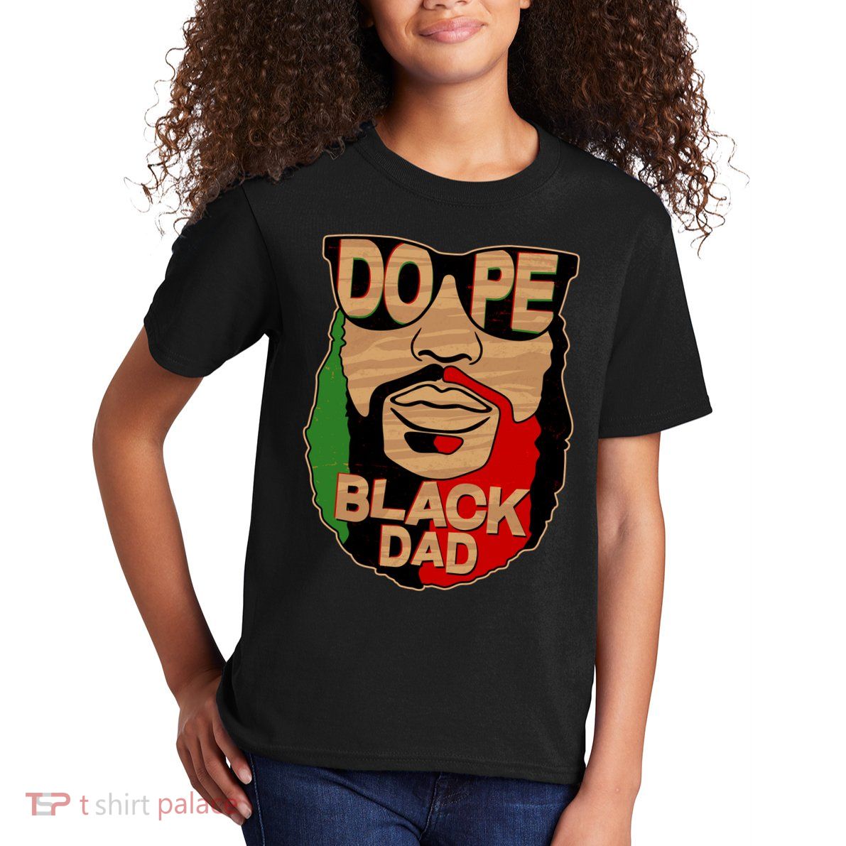 DOPE Black Dad Father's Day Kids T-Shirt