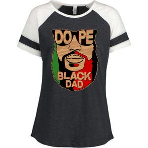 DOPE Black Dad Father's Day Enza Ladies Jersey Colorblock Tee