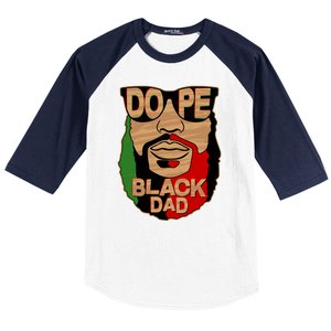 DOPE Black Dad Father's Day Baseball Sleeve Shirt