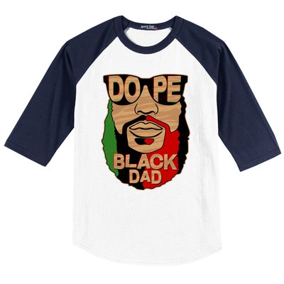 DOPE Black Dad Father's Day Baseball Sleeve Shirt