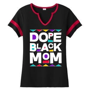 Dope Black Mom Ladies Halftime Notch Neck Tee