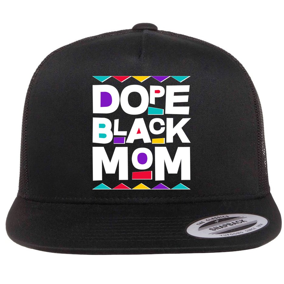 Dope Black Mom Flat Bill Trucker Hat
