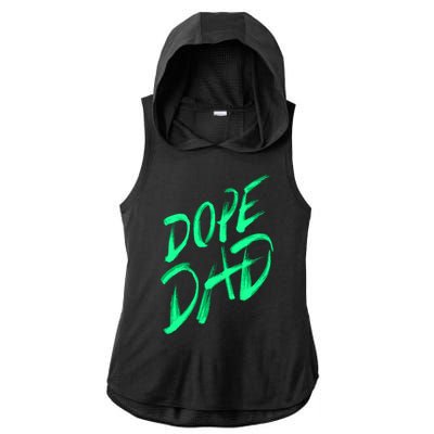 Dope Dad Ladies PosiCharge Tri-Blend Wicking Draft Hoodie Tank