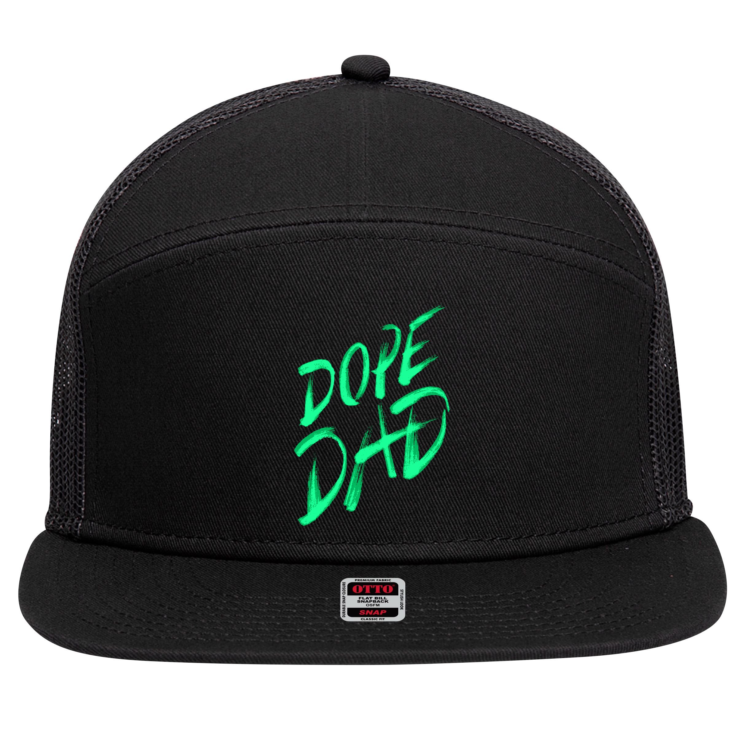 Dope Dad 7 Panel Mesh Trucker Snapback Hat