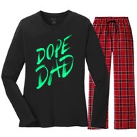 Dope Dad Women's Long Sleeve Flannel Pajama Set 