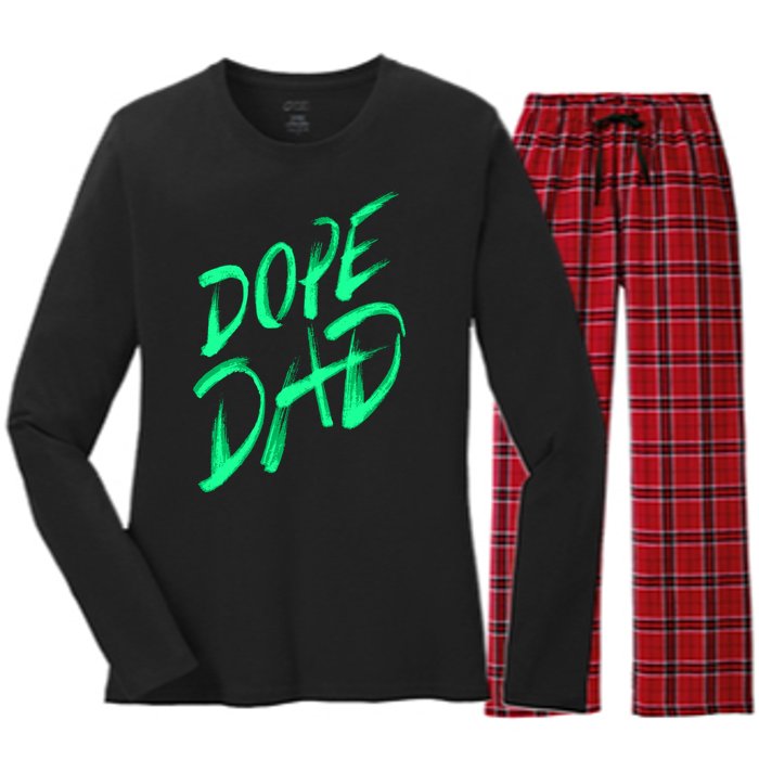 Dope Dad Women's Long Sleeve Flannel Pajama Set 