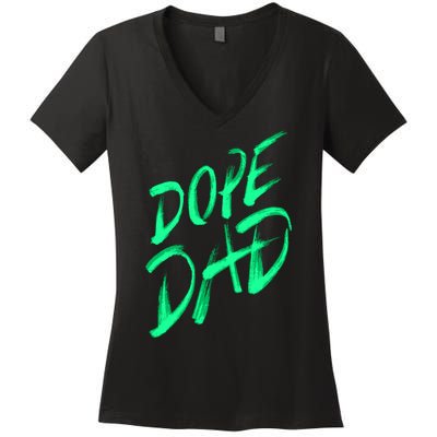 Dope Dad Women's V-Neck T-Shirt