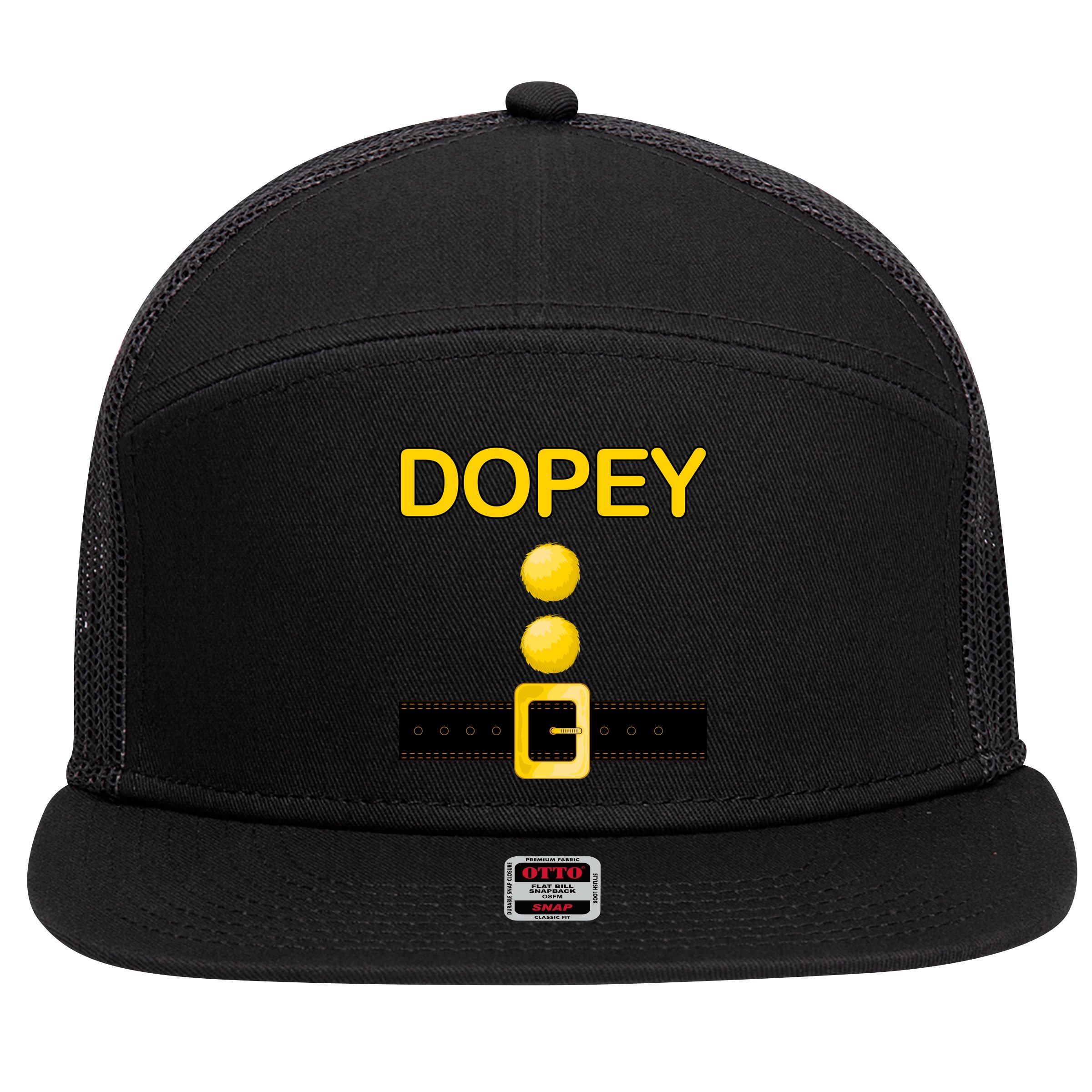 Dopey Dwarf Costume 7 Panel Mesh Trucker Snapback Hat