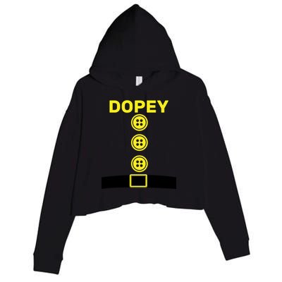 Dopey Dwarf Halloween Costume Crop Fleece Hoodie