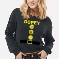 Dopey Dwarf Halloween Costume Cropped Pullover Crew