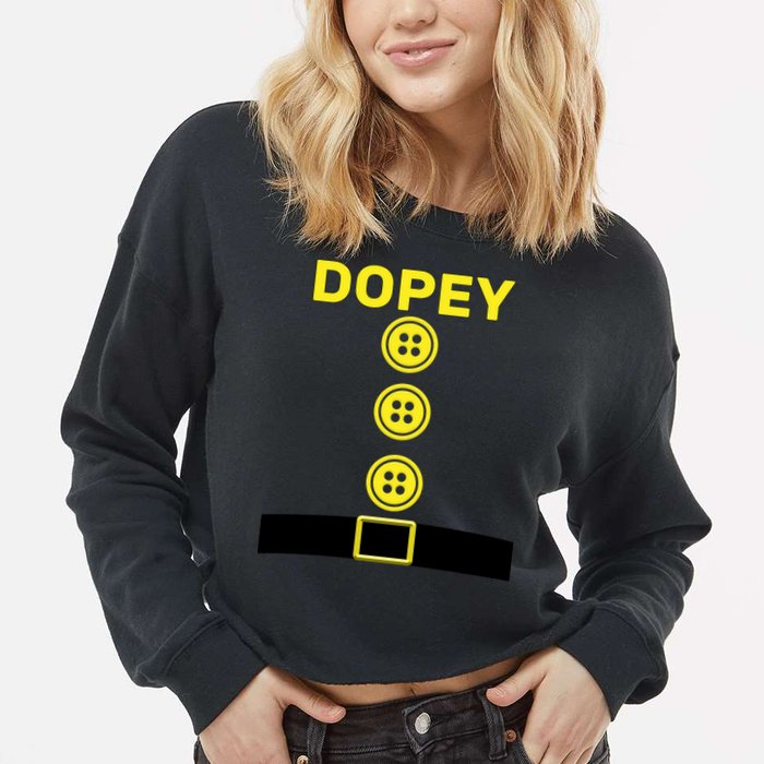 Dopey Dwarf Halloween Costume Cropped Pullover Crew