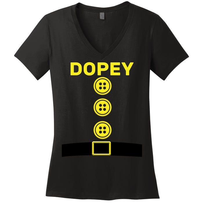 Dopey Dwarf Halloween Costume Women's V-Neck T-Shirt