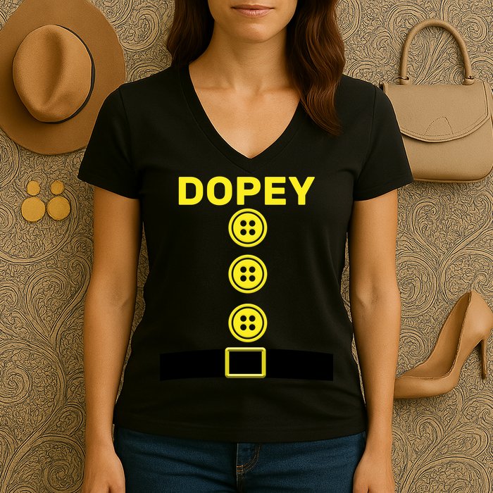 Dopey Dwarf Halloween Costume Women's V-Neck T-Shirt