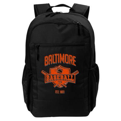 Distressed Oriole Retro Glitch Party Tailgate Gameday Gift Daily Commute Backpack