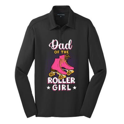 Dad Of Roller Fathers Day Skating Matching Family Gift Silk Touch Performance Long Sleeve Polo