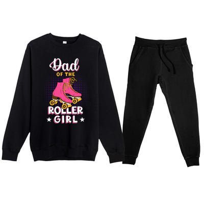 Dad Of Roller Fathers Day Skating Matching Family Gift Premium Crewneck Sweatsuit Set