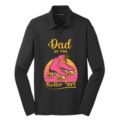 Dad Of Roller Fathers Day Skating Matching Family Great Gift Silk Touch Performance Long Sleeve Polo