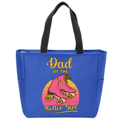 Dad Of Roller Fathers Day Skating Matching Family Great Gift Zip Tote Bag