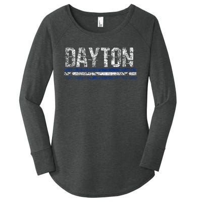 Dayton Ohio Retro Vintage Weathered Throwback Women's Perfect Tri Tunic Long Sleeve Shirt