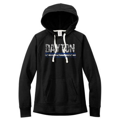 Dayton Ohio Retro Vintage Weathered Throwback Women's Fleece Hoodie