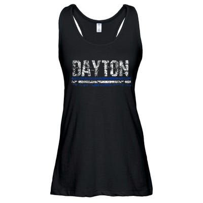 Dayton Ohio Retro Vintage Weathered Throwback Ladies Essential Flowy Tank