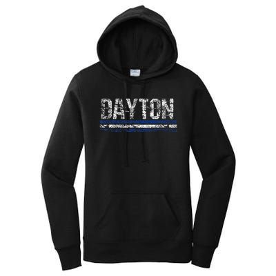 Dayton Ohio Retro Vintage Weathered Throwback Women's Pullover Hoodie