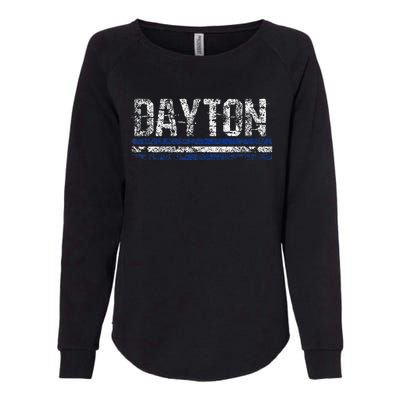 Dayton Ohio Retro Vintage Weathered Throwback Womens California Wash Sweatshirt