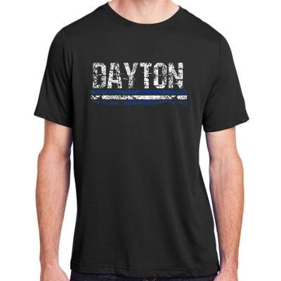 Dayton Ohio Retro Vintage Weathered Throwback Adult ChromaSoft Performance T-Shirt