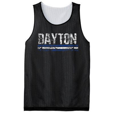 Dayton Ohio Retro Vintage Weathered Throwback Mesh Reversible Basketball Jersey Tank