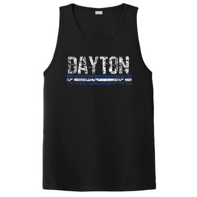 Dayton Ohio Retro Vintage Weathered Throwback PosiCharge Competitor Tank