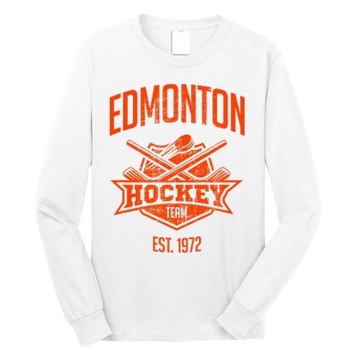 Distressed Oiler Retro Stick Fan Party Tailgate Long Sleeve Shirt