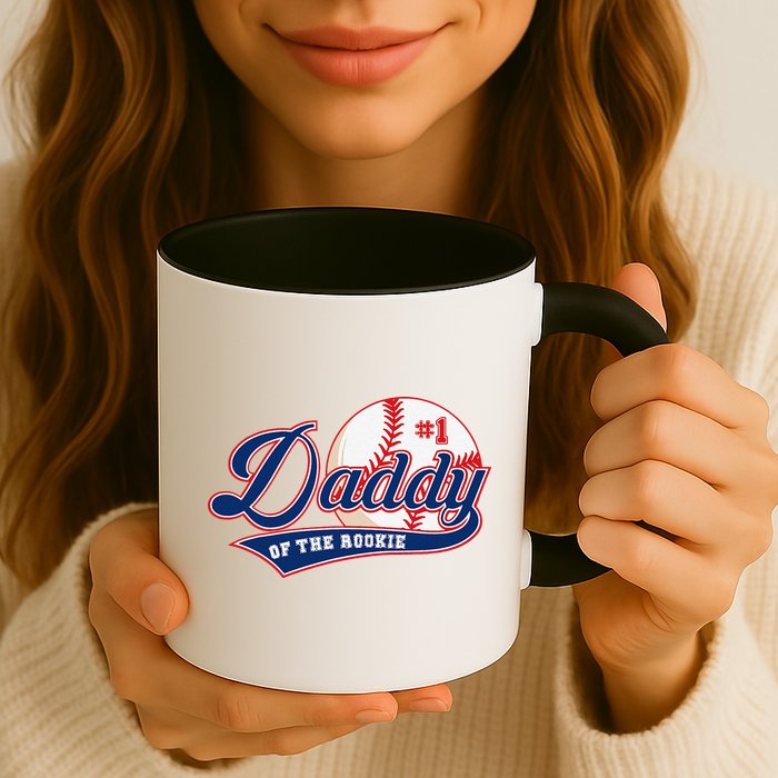 Daddy Of Rookie Of Year 1st Birthday Baseball Theme Matching Mug