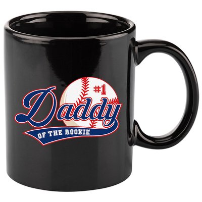 Daddy Of Rookie Of Year 1st Birthday Baseball Theme Matching 11oz C Handle Ceramic Mug