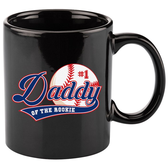 Daddy Of Rookie Of Year 1st Birthday Baseball Theme Matching 11oz C Handle Ceramic Mug