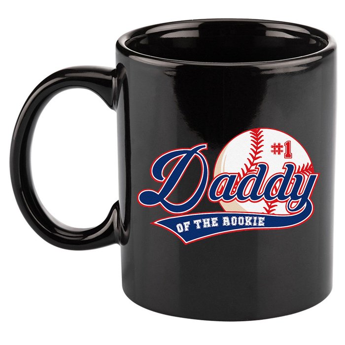 Daddy Of Rookie Of Year 1st Birthday Baseball Theme Matching 11oz C Handle Ceramic Mug